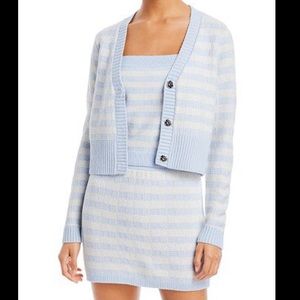 NWT Aqua Bloomingdales Gingham Cropped Cardigan